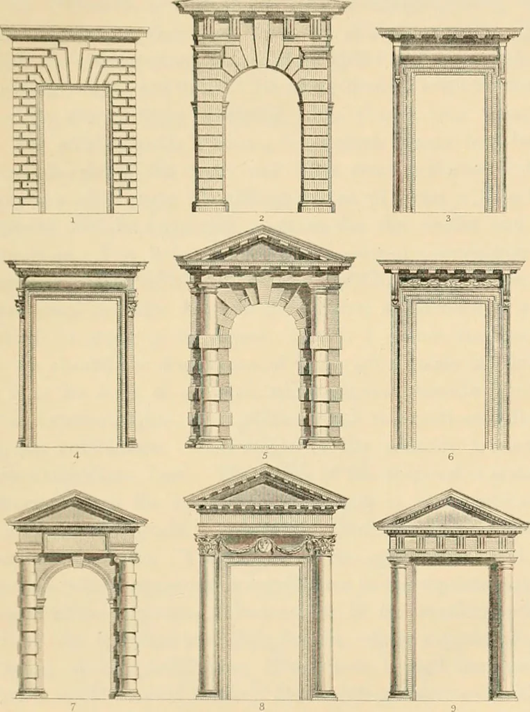 An illustration from A treatise on the decorative part of civil architecture, 1862, leaf 318