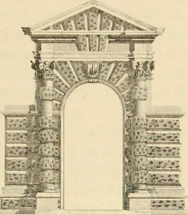 An illustration from A treatise on the decorative part of civil architecture, 1862, leaf 326