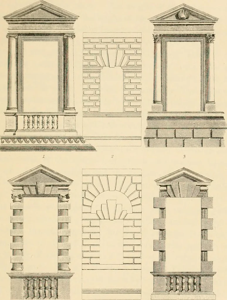 An illustration from A treatise on the decorative part of civil architecture, 1862, leaf 346
