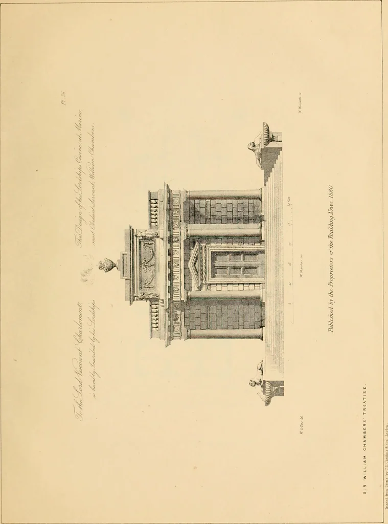 An illustration from A treatise on the decorative part of civil architecture, 1862, leaf 396
