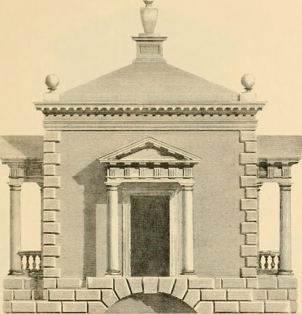 An illustration from A treatise on the decorative part of civil architecture, 1862, leaf 414