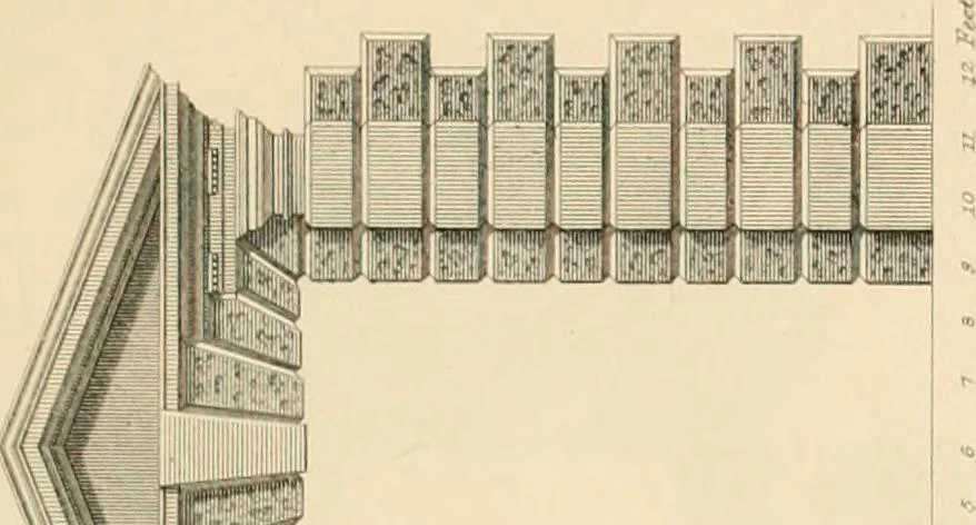 An illustration from A treatise on the decorative part of civil architecture, 1862, leaf 418