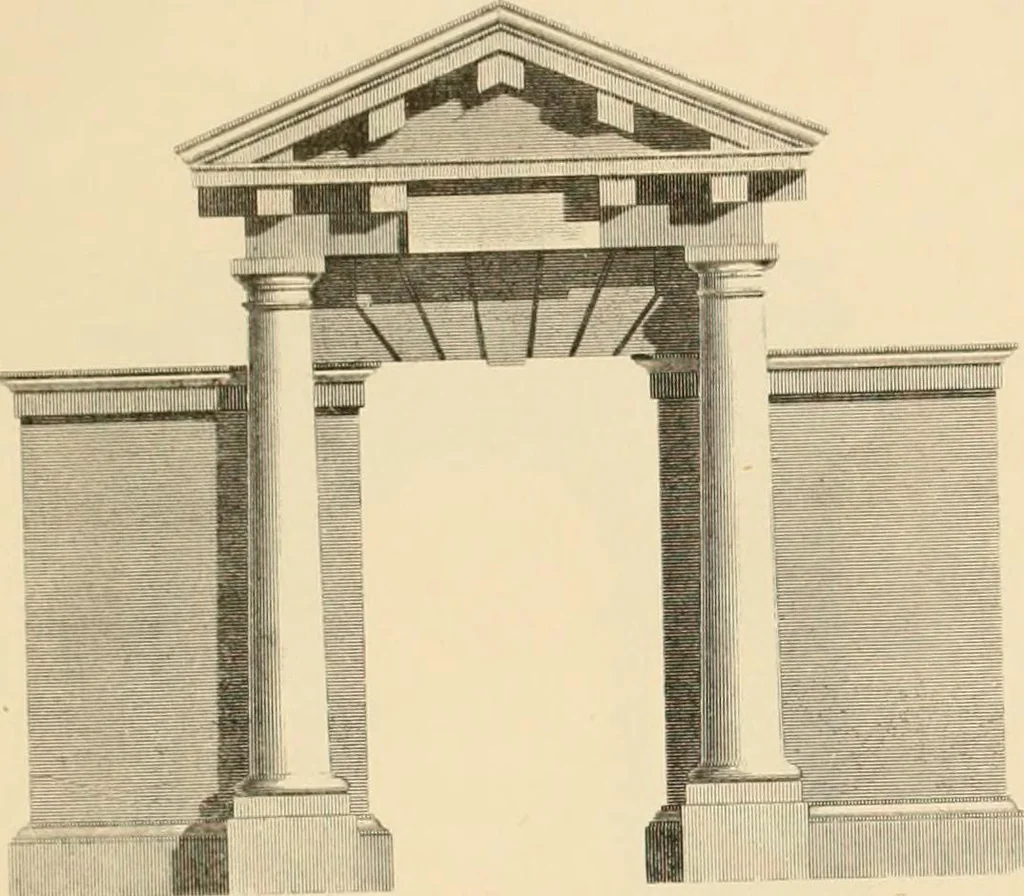 An illustration from A treatise on the decorative part of civil architecture, 1862, leaf 420