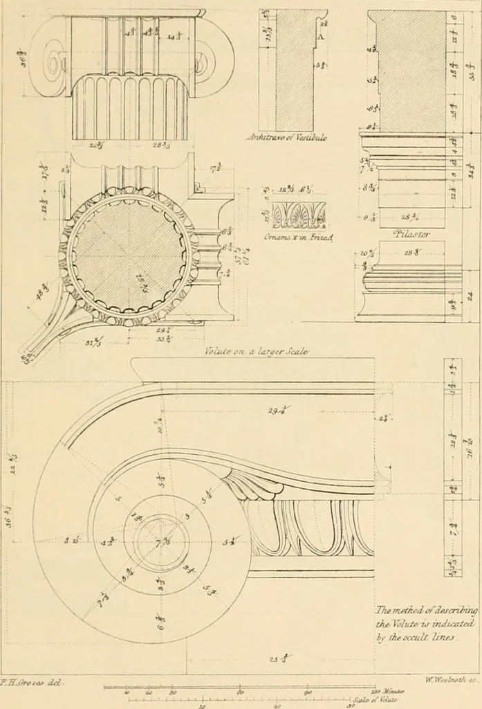 An illustration from A treatise on the decorative part of civil architecture, 1862, leaf 78