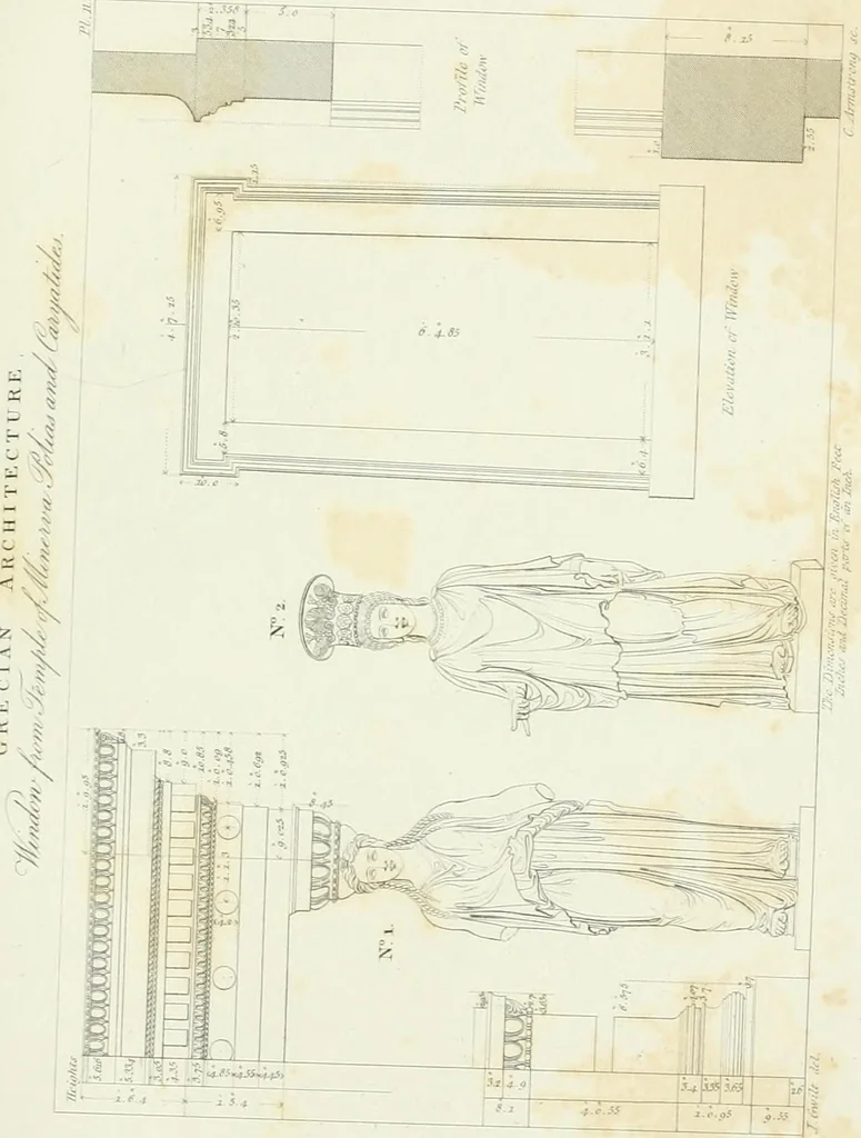 An illustration from A treatise on the decorative part of civil architecture, 1825, leaf 148