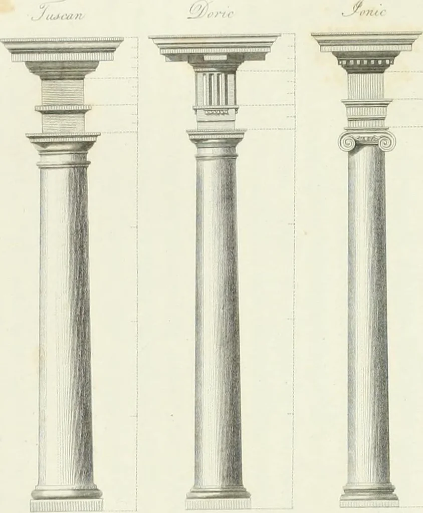 An illustration from A treatise on the decorative part of civil architecture, 1825, leaf 238