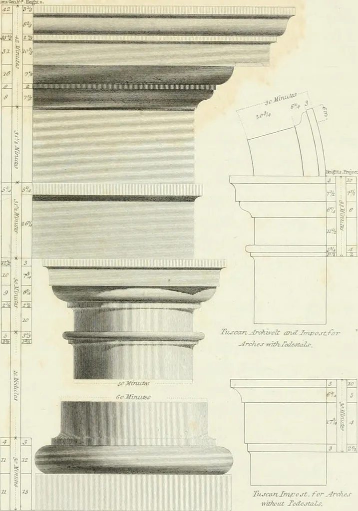 An illustration from A treatise on the decorative part of civil architecture, 1825, leaf 268