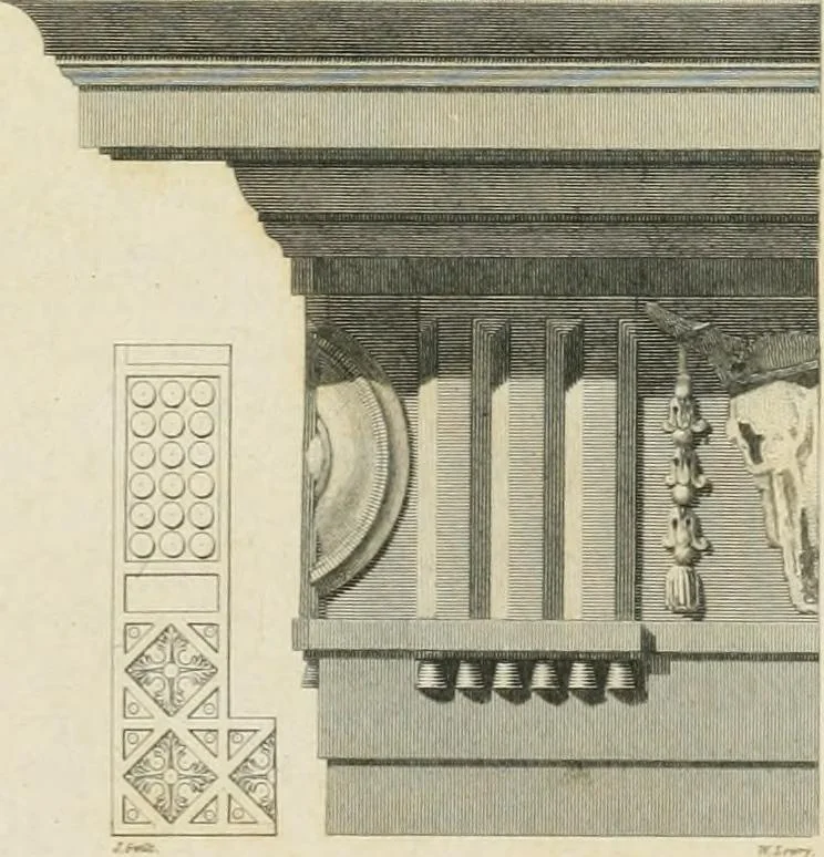 An illustration from A treatise on the decorative part of civil architecture, 1825, leaf 294