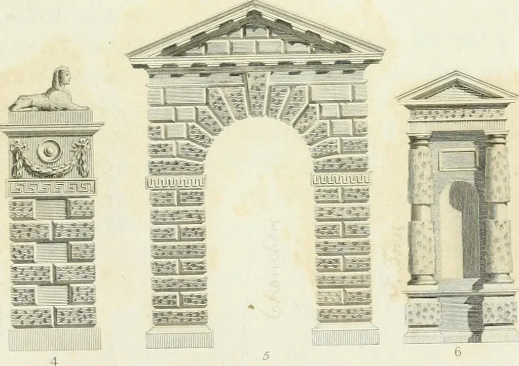 An illustration from A treatise on the decorative part of civil architecture, 1825, leaf 120