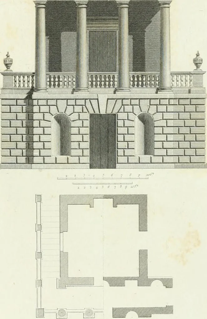 An illustration from A treatise on the decorative part of civil architecture, 1825, leaf 204