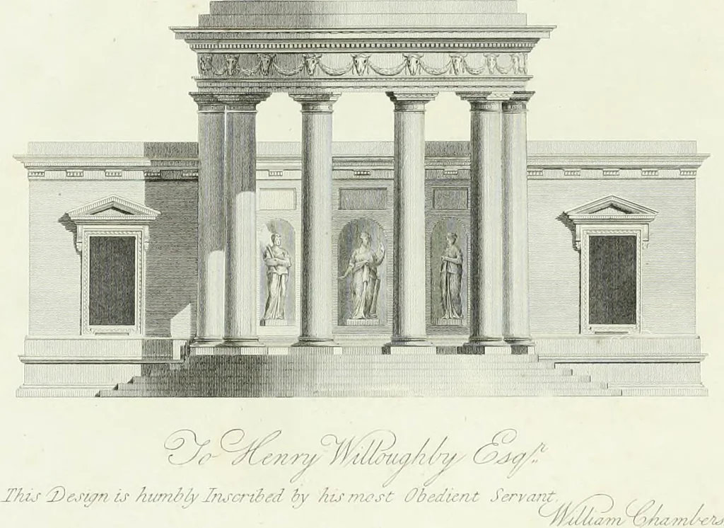 An illustration from A treatise on the decorative part of civil architecture, 1825, leaf 210