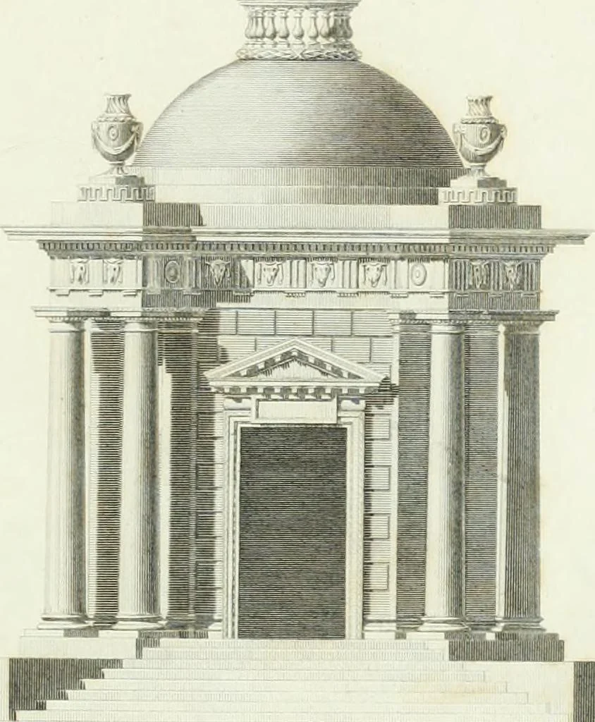 An illustration from A treatise on the decorative part of civil architecture, 1825, leaf 212