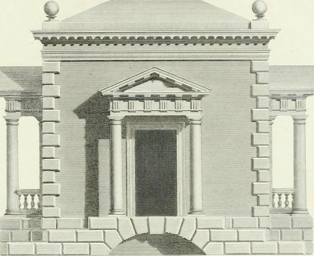 An illustration from A treatise on the decorative part of civil architecture, 1825, leaf 218