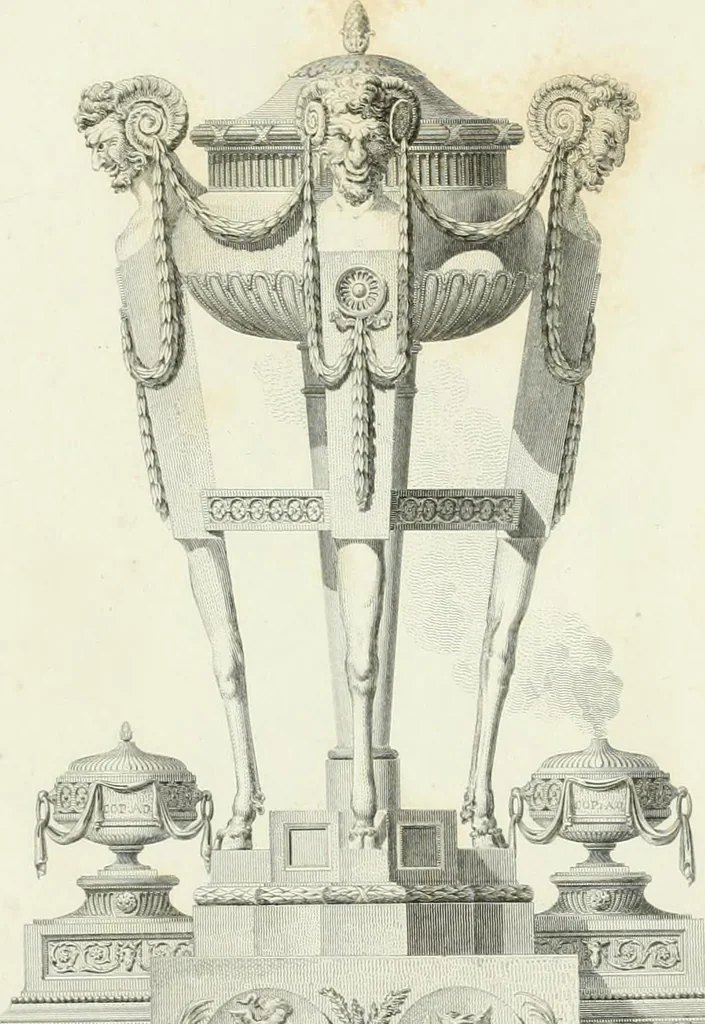 An illustration from A treatise on the decorative part of civil architecture, 1825, leaf 232