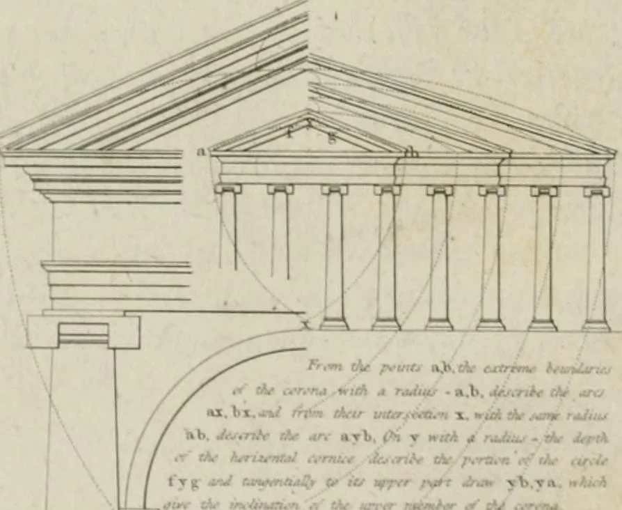 An illustration from A treatise on the decorative part of civil architecture, 1825, leaf 91