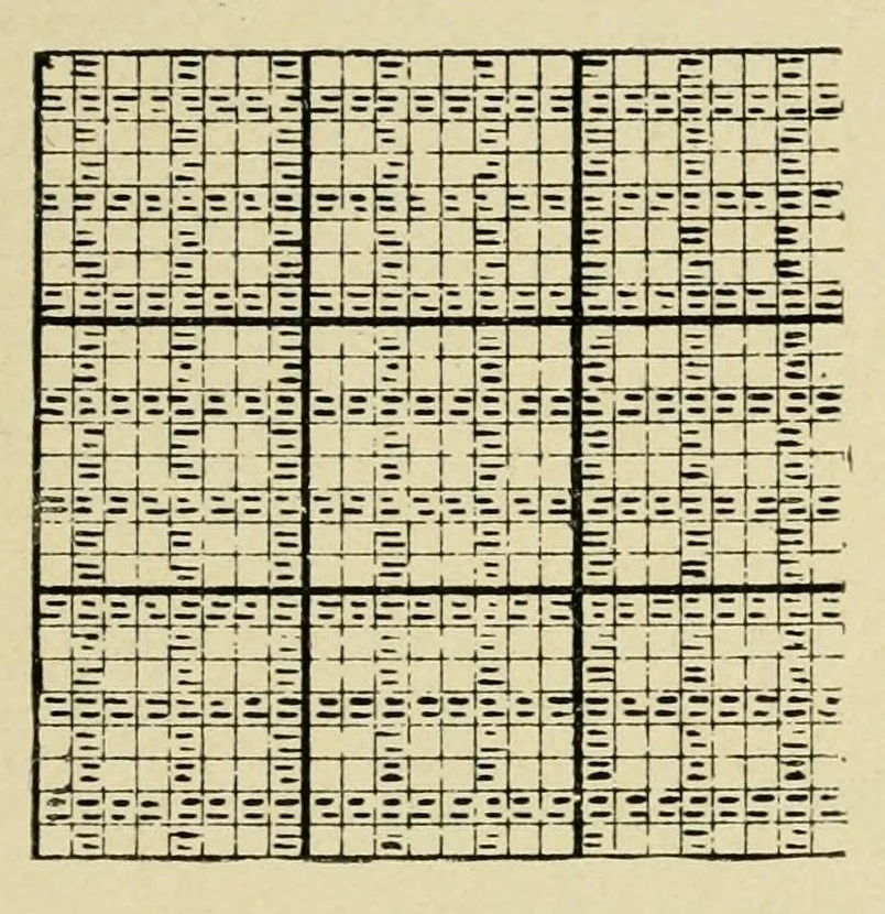 An illustration from Treatise on the designing and construction of woven fabrics, 1906, leaf 67