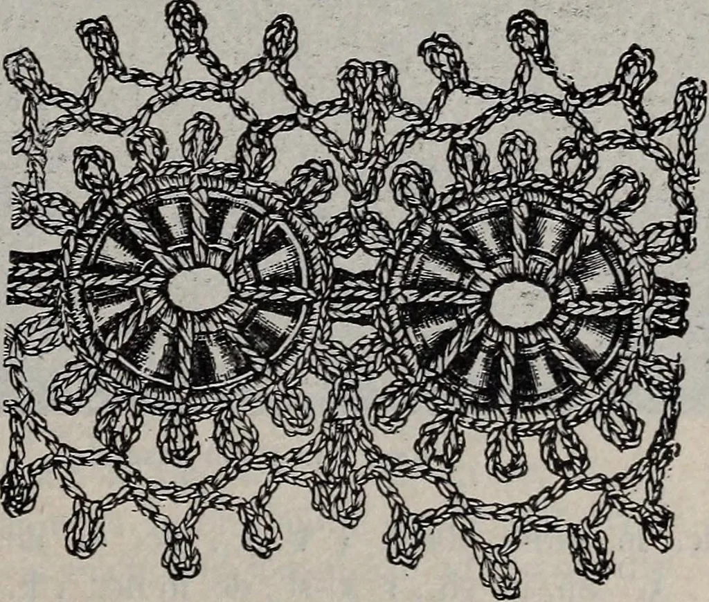 An illustration from A treatise on embroidery, crochet and knitting .., 1899, leaf 104