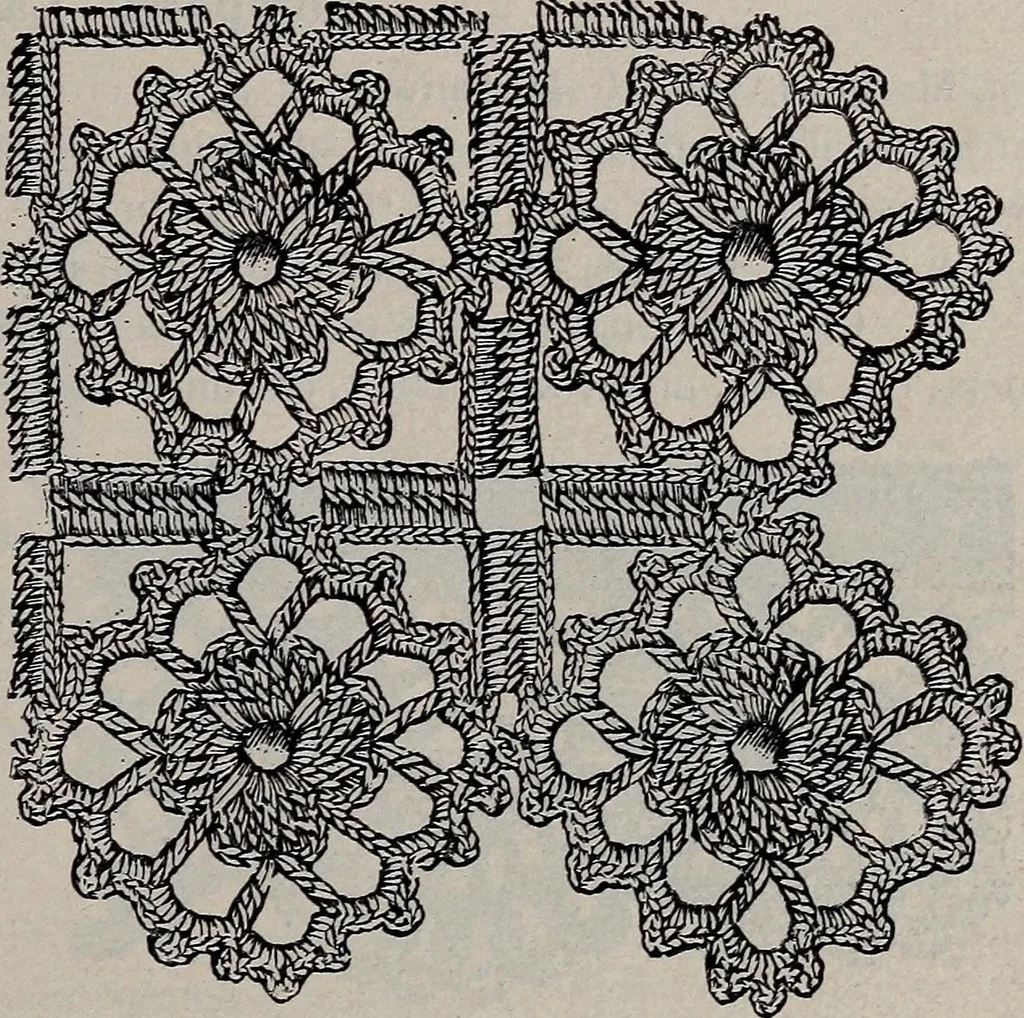An illustration from A treatise on embroidery, crochet and knitting .., 1899, leaf 106