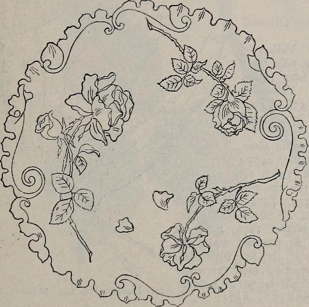 An illustration from A treatise on embroidery, crochet and knitting .., 1899, leaf 38