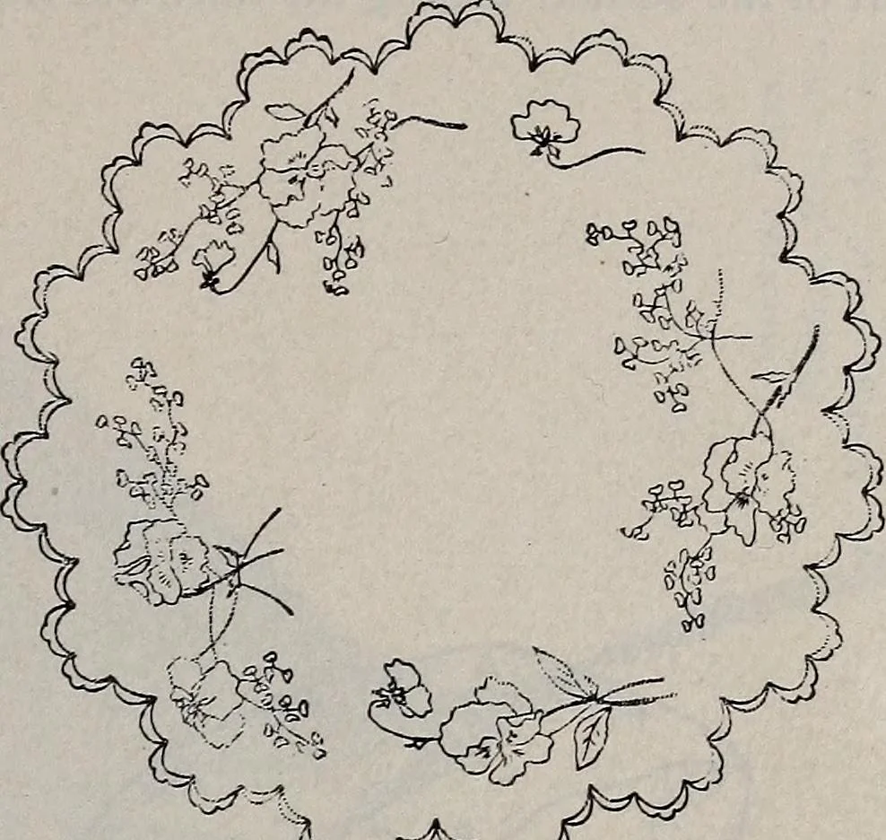 An illustration from A treatise on embroidery, crochet and knitting .., 1899, leaf 60