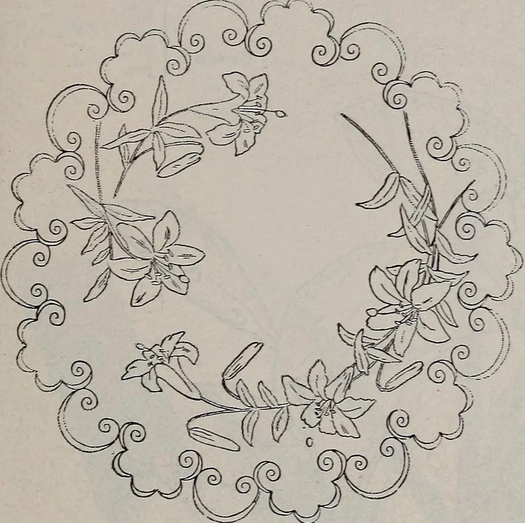 An illustration from A treatise on embroidery, crochet and knitting .., 1899, leaf 74