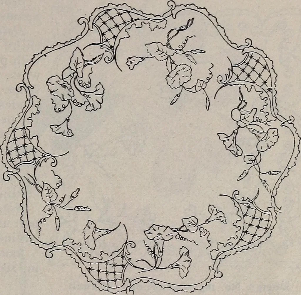 An illustration from A treatise on embroidery, crochet and knitting .., 1899, leaf 82