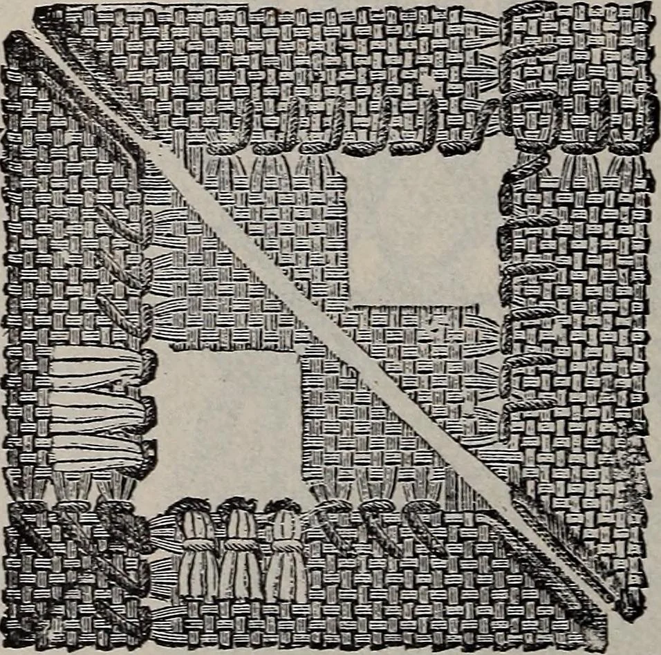An illustration from A treatise on embroidery, crochet and knitting .., 1899, leaf 91