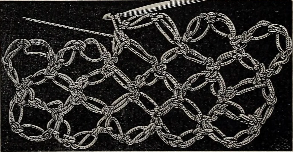 An illustration from A treatise on embroidery, crochet and knitting .., 1899, leaf 94