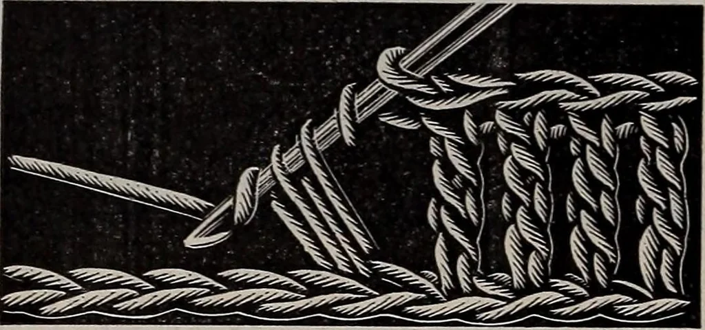 An illustration from A treatise on embroidery, crochet and knitting .., 1899, leaf 95