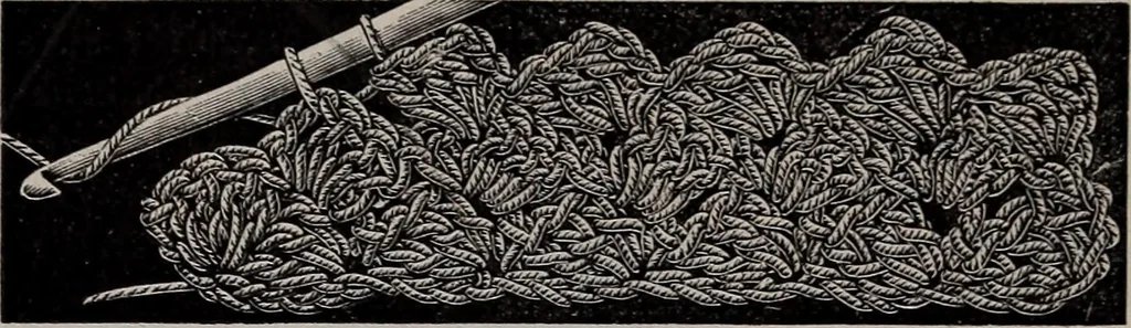 An illustration from A treatise on embroidery, crochet and knitting .., 1899, leaf 97