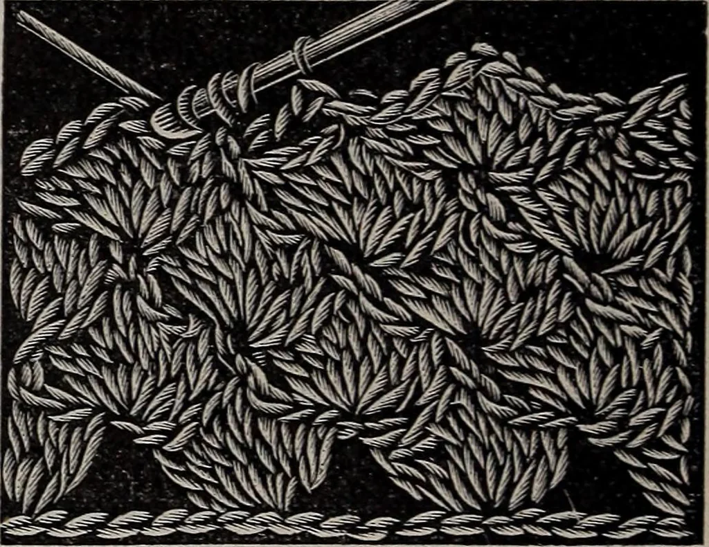 An illustration from A treatise on embroidery, crochet and knitting .., 1899, leaf 97