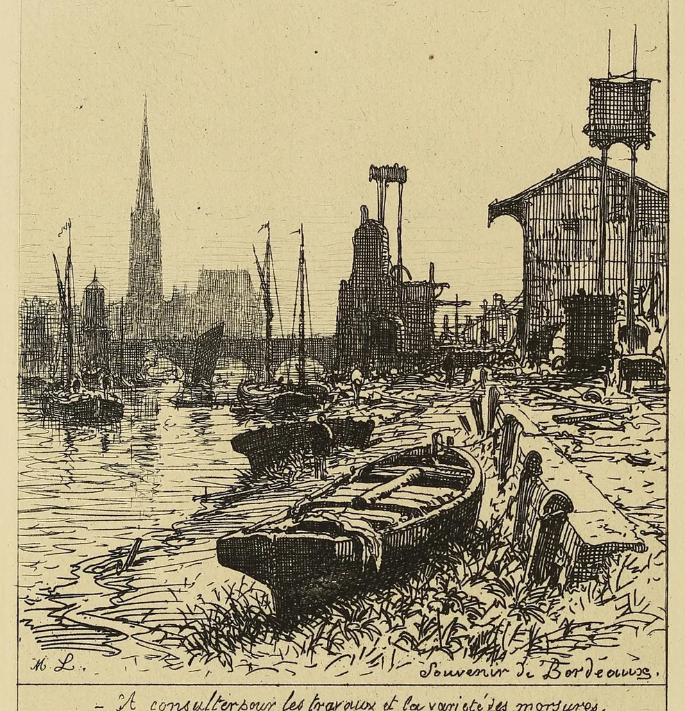 An illustration from A treatise on etching, 1880, leaf 12