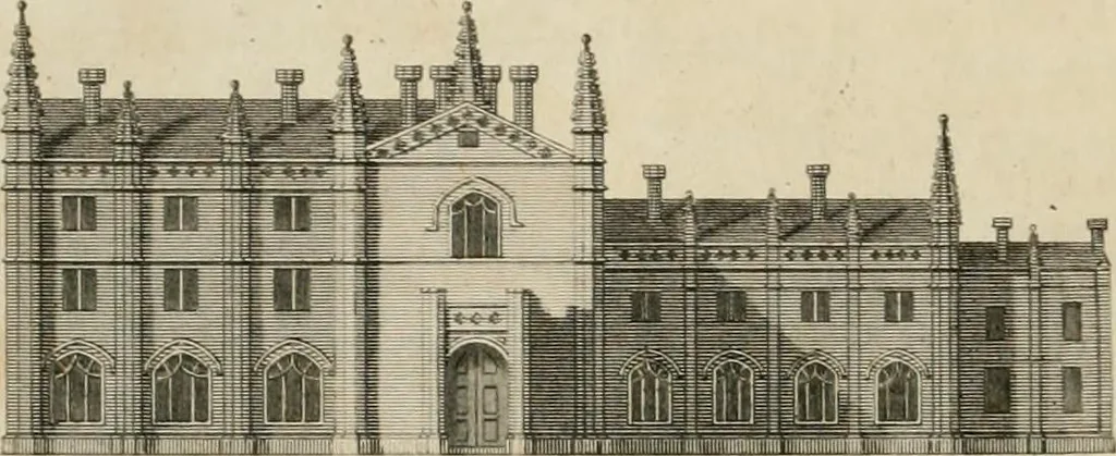 An illustration from A treatise on forming, improving, and managing country residences : and on the choice of situations appropriate to every class of purchasers, in all which the object in view is to unite in a better manner than has hitherto been done, a taste founded in nature with economy and utility, in constructing or improving mansions, and other rural buildings, so as to combine architectural fitness with picturesque effect ... : with an appendix, containing an enquiry into the utility and merits of Mr. Repton's mode of shewing effects by slides and sketches, and strictures on his opinions and practice in landscape gardening : illustrated by descriptions of scenery and buildings, by references to country seats, and passages of country in most parts of Great Britain, and by thirty-two engravings, 1806, leaf 165