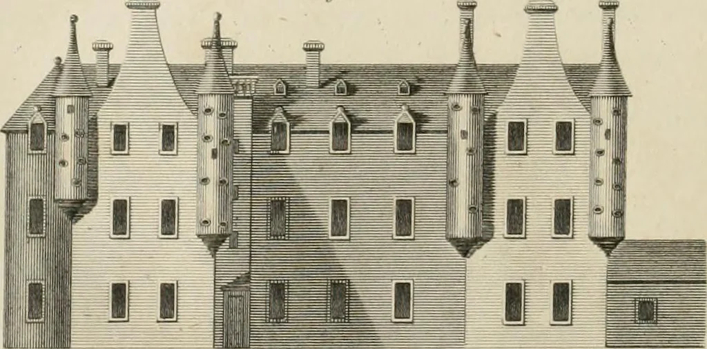 An illustration from A treatise on forming, improving, and managing country residences : and on the choice of situations appropriate to every class of purchasers, in all which the object in view is to unite in a better manner than has hitherto been done, a taste founded in nature with economy and utility, in constructing or improving mansions, and other rural buildings, so as to combine architectural fitness with picturesque effect ... : with an appendix, containing an enquiry into the utility and merits of Mr. Repton's mode of shewing effects by slides and sketches, and strictures on his opinions and practice in landscape gardening : illustrated by descriptions of scenery and buildings, by references to country seats, and passages of country in most parts of Great Britain, and by thirty-two engravings, 1806, leaf 173