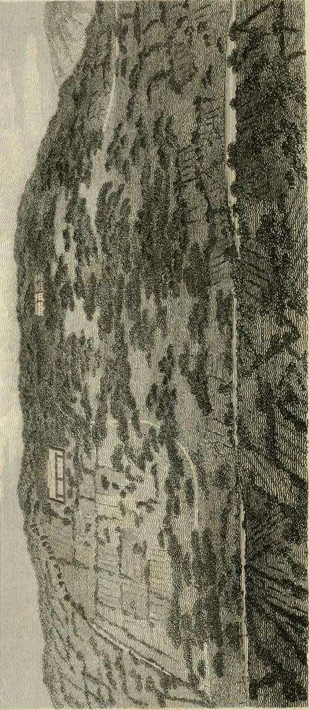 An illustration from A treatise on forming, improving, and managing country residences : and on the choice of situations appropriate to every class of purchasers, in all which the object in view is to unite in a better manner than has hitherto been done, a taste founded in nature with economy and utility, in constructing or improving mansions, and other rural buildings, so as to combine architectural fitness with picturesque effect ... : with an appendix, containing an enquiry into the utility and merits of Mr. Repton's mode of shewing effects by slides and sketches, and strictures on his opinions and practice in landscape gardening : illustrated by descriptions of scenery and buildings, by references to country seats, and passages of country in most parts of Great Britain, and by thirty-two engravings, 1806, leaf 323
