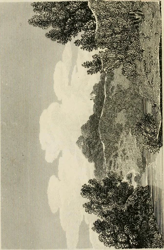 An illustration from A treatise on forming, improving, and managing country residences : and on the choice of situations appropriate to every class of purchasers, in all which the object in view is to unite in a better manner than has hitherto been done, a taste founded in nature with economy and utility, in constructing or improving mansions, and other rural buildings, so as to combine architectural fitness with picturesque effect ... : with an appendix, containing an enquiry into the utility and merits of Mr. Repton's mode of shewing effects by slides and sketches, and strictures on his opinions and practice in landscape gardening : illustrated by descriptions of scenery and buildings, by references to country seats, and passages of country in most parts of Great Britain, and by thirty-two engravings, 1806, leaf 395