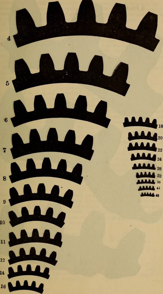 An illustration from A treatise on gear wheels, 1904, leaf 20