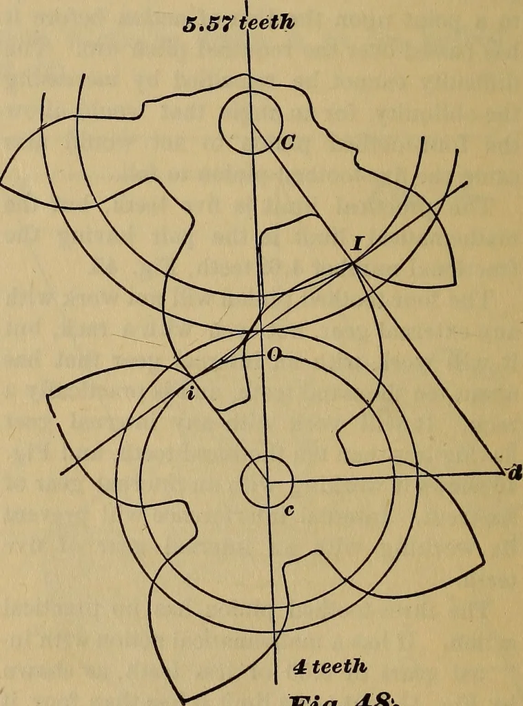 An illustration from A treatise on gear wheels, 1904, leaf 37