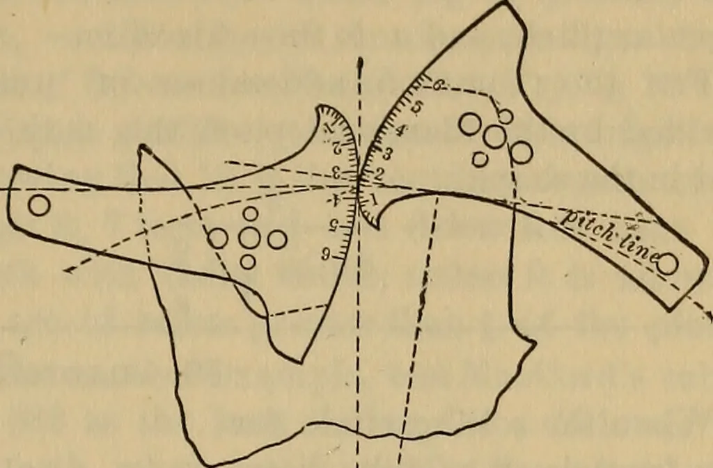 An illustration from A treatise on gear wheels, 1904, leaf 48