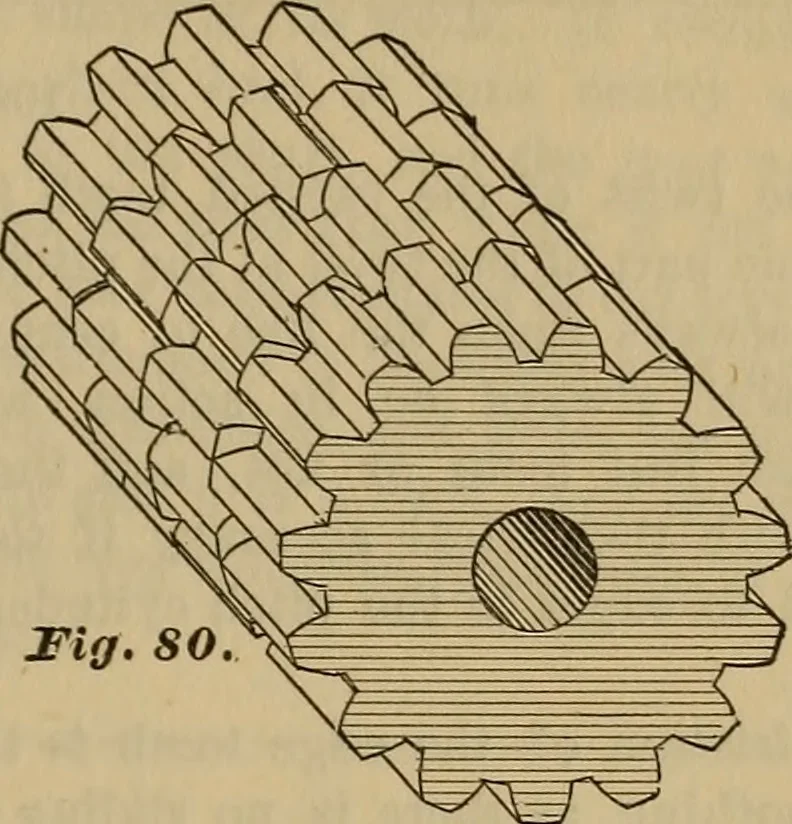 An illustration from A treatise on gear wheels, 1904, leaf 54
