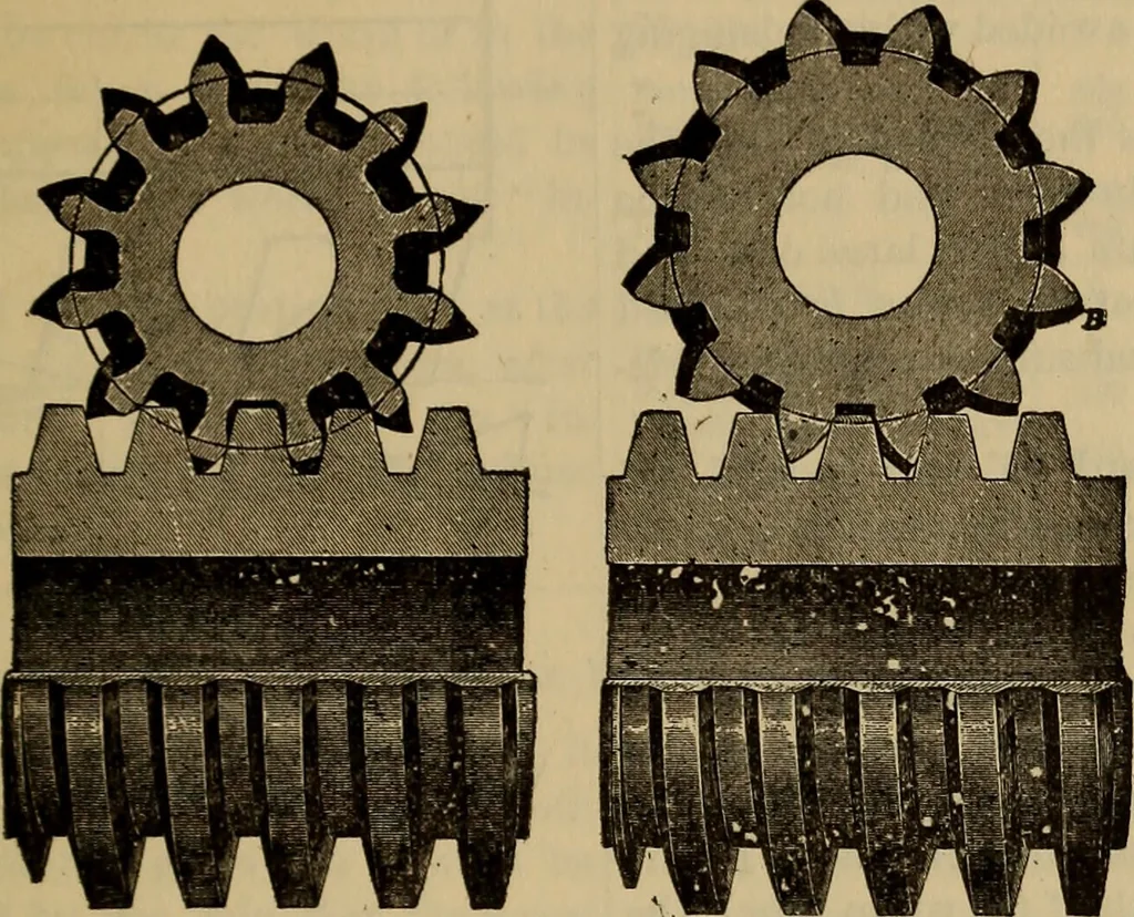 An illustration from A treatise on gear wheels, 1904, leaf 64