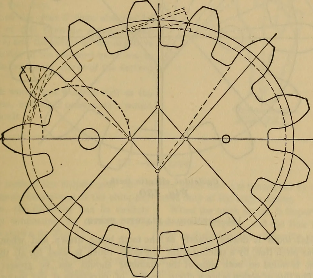 An illustration from A treatise on gear wheels, 1904, leaf 80