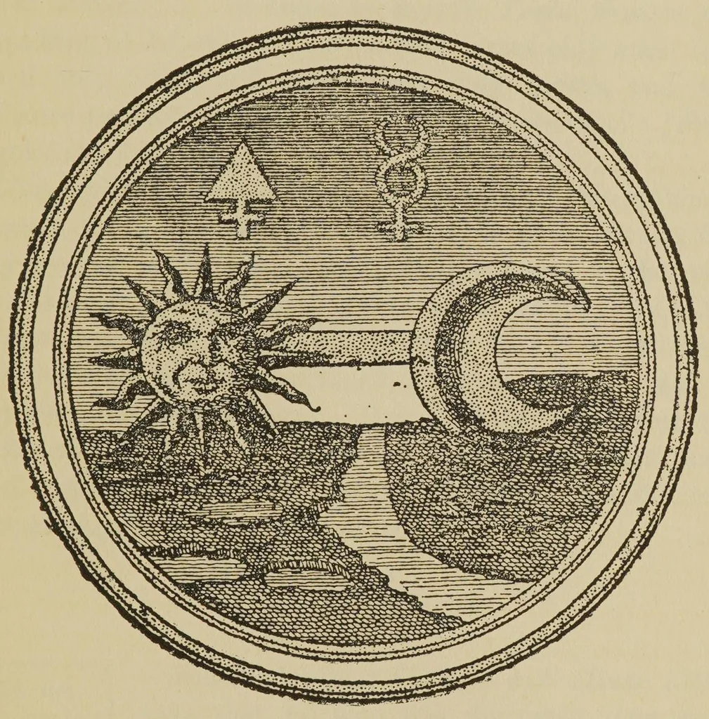 An illustration from Treatise on the great art : a system of physics according to Hermetic philosophy and theory and practice of the Magisterium, 1898, leaf 151