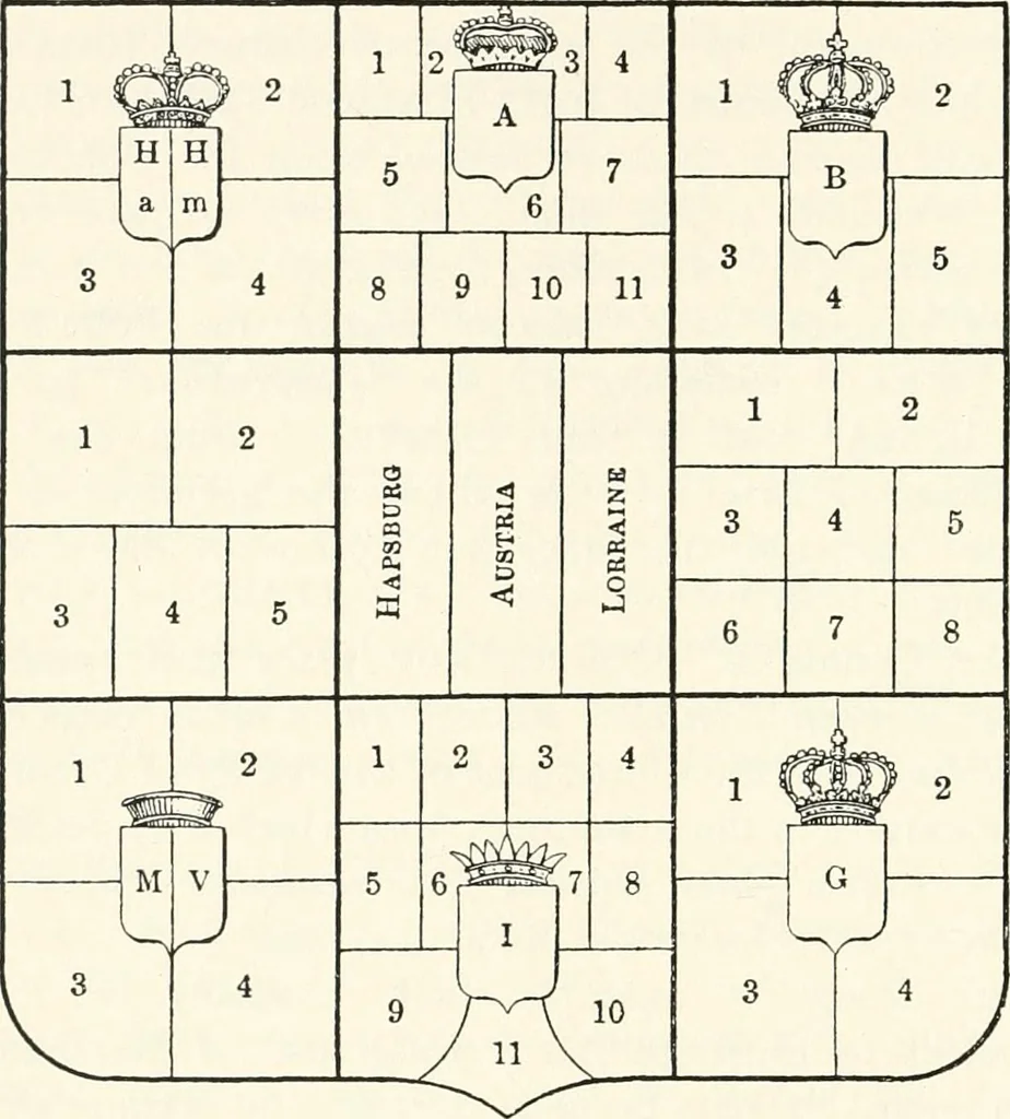 An illustration from A treatise on heraldry, British and foreign : with English and French glossaries, 1896, leaf 151
