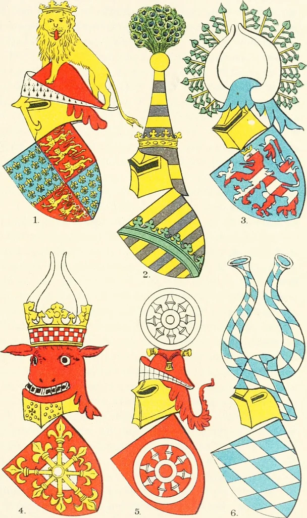 An illustration from A treatise on heraldry, British and foreign : with English and French glossaries, 1896, leaf 184