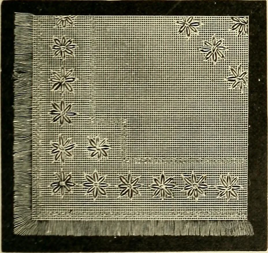 An illustration from A treatise on lace-making, embroidery, and needle-work with Irish flax threads, 1892, leaf 104