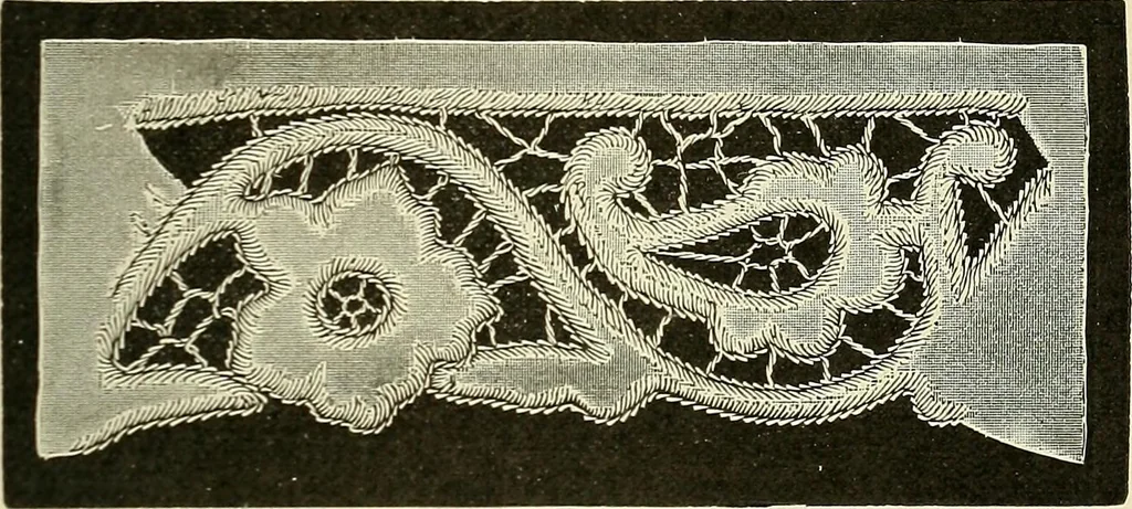 An illustration from A treatise on lace-making, embroidery, and needle-work with Irish flax threads, 1892, leaf 114