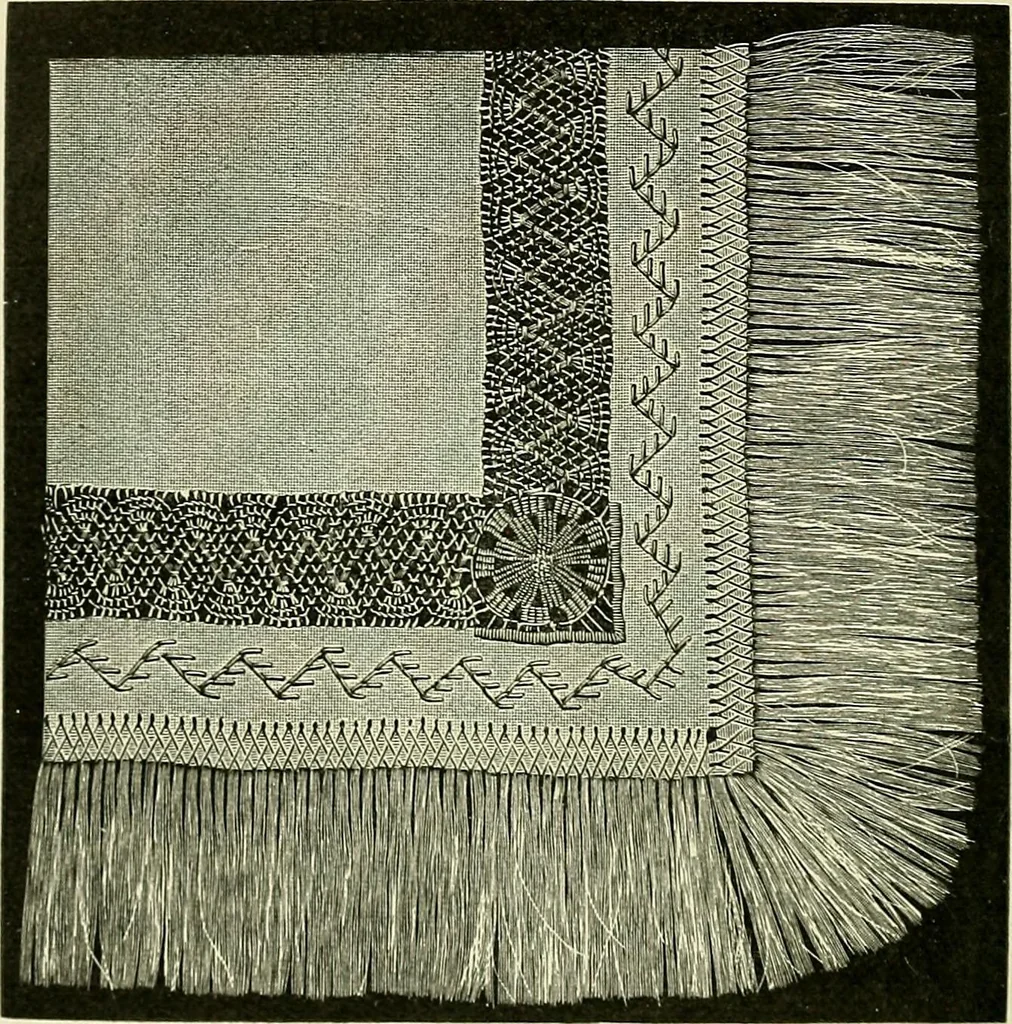 An illustration from A treatise on lace-making, embroidery, and needle-work with Irish flax threads, 1892, leaf 117