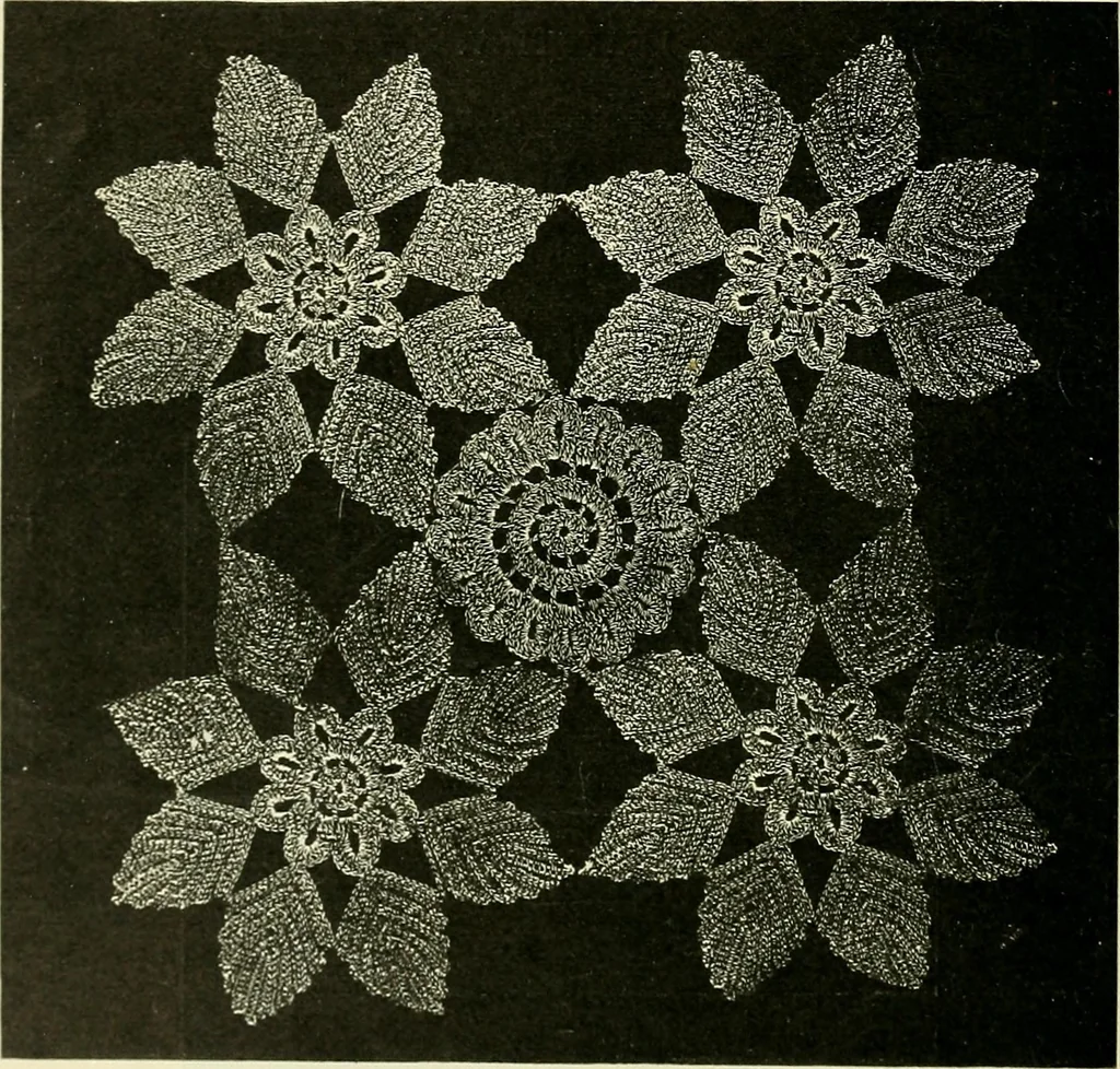 An illustration from A treatise on lace-making, embroidery, and needle-work with Irish flax threads, 1892, leaf 47