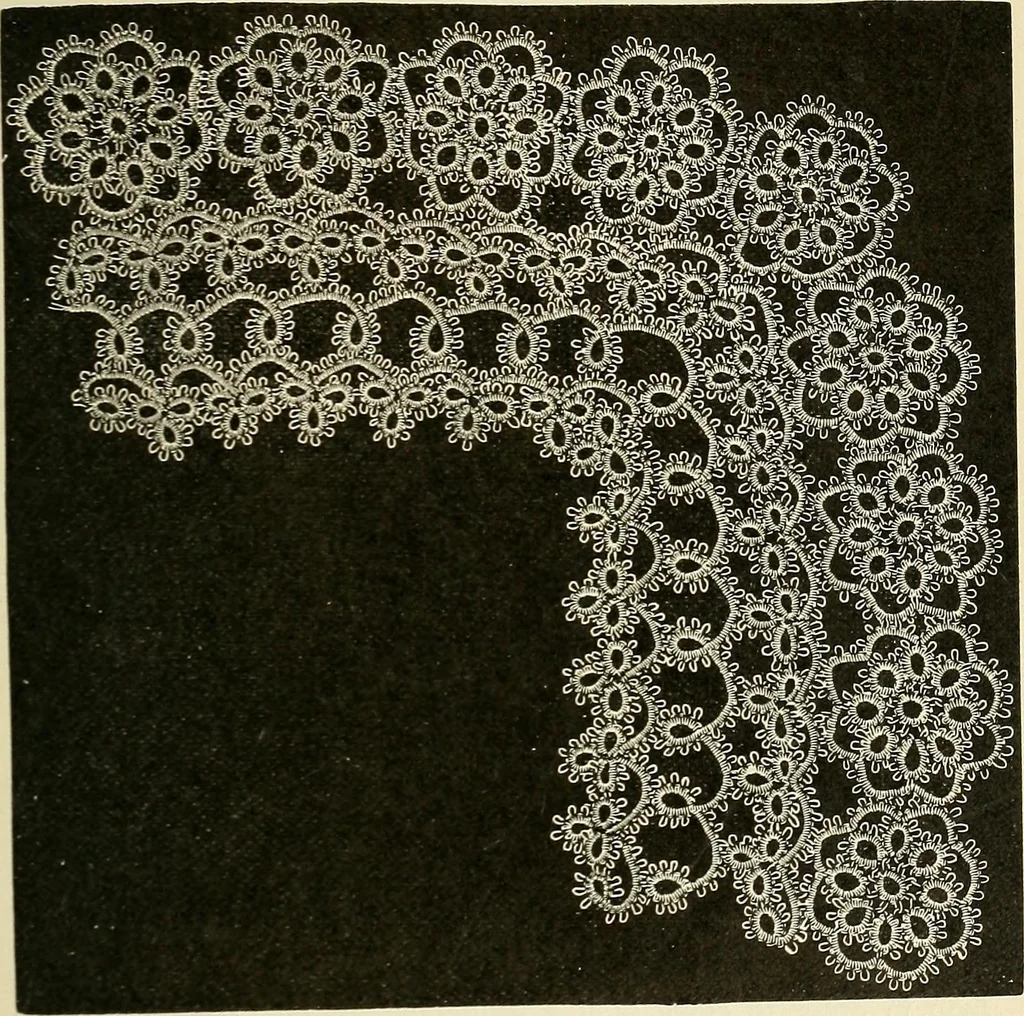 An illustration from A treatise on lace-making, embroidery, and needle-work with Irish flax threads, 1892, leaf 84